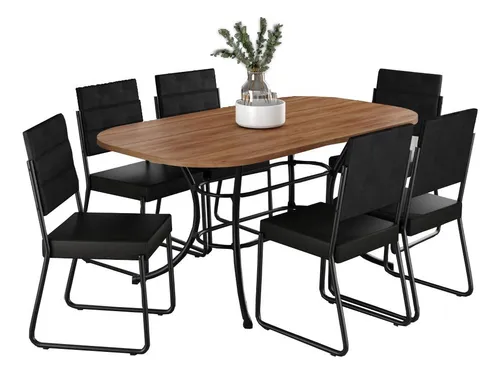 Imagem do produto Conjunto Sala De Jantar Preto Fenix Carraro