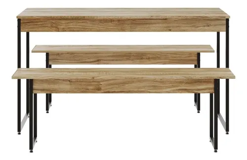 Imagem do produto Mesa De Jantar Com 02 Bancos Estilo Industrial Tub