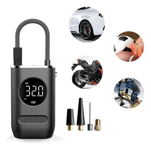 Imagem do produto Calibrador Compressor Bomba de Ar Portátil Digital com Lanterna LED